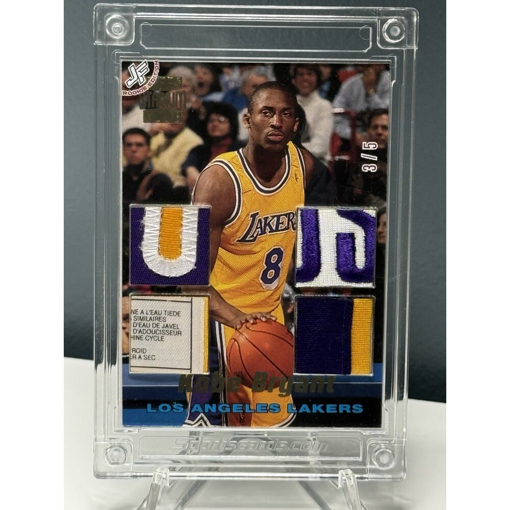 Kobe Bryant Jersey Fusion 1997 Rookie /5 Warm-Up Suit 4 Patch Laundry Tag Lakers